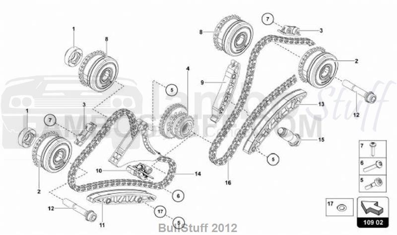 2017 Lamborghini AVENTADOR LP700-4 COUPE JAPAN TIMING CHAIN (109.02.00)